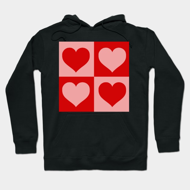 Retro Checkered Hearts Hoodie by osnapitzami